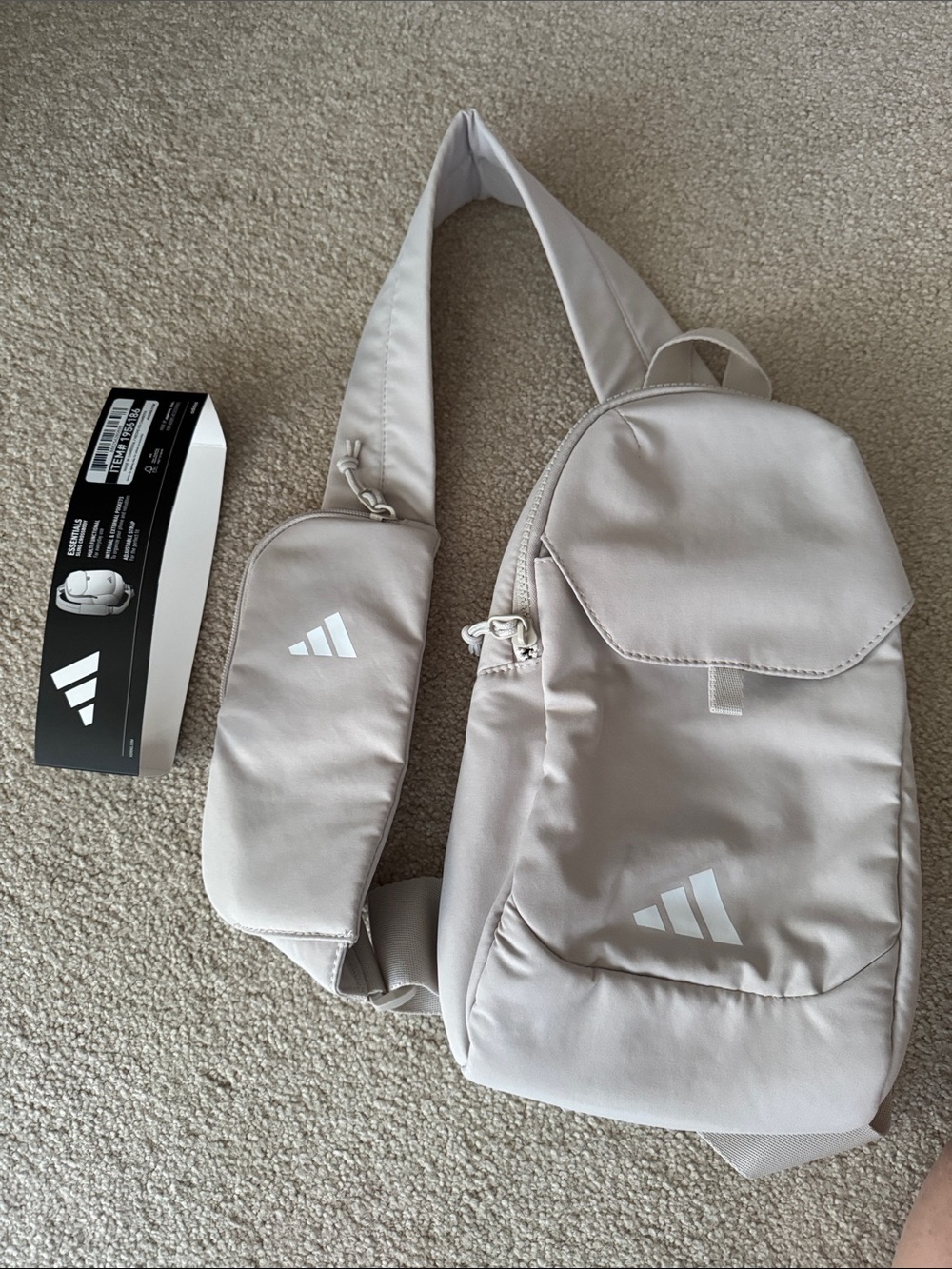 Adidas Beige Sling Crossbody Bag